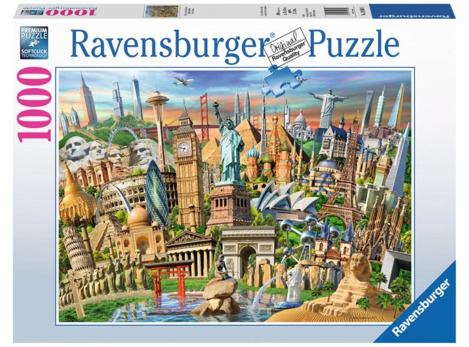 RAVENSBURGER Puzzle Světové pamětihodnosti 1000 dílků