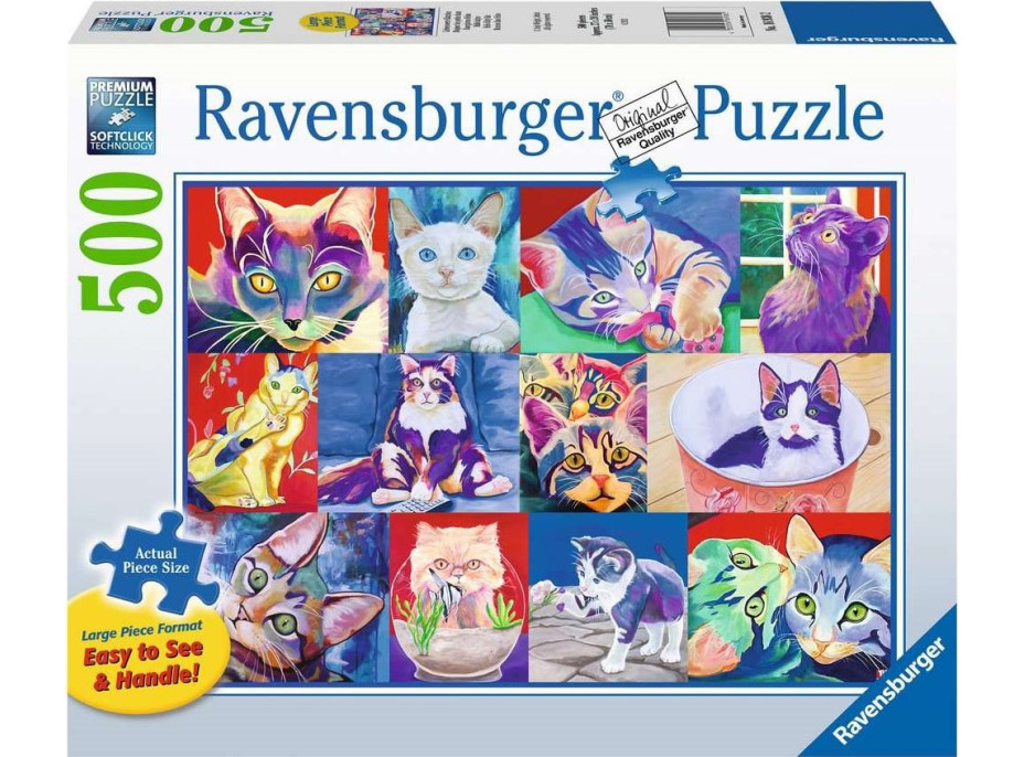 RAVENSBURGER Puzzle Ahoj koťata XXL 500 dílků