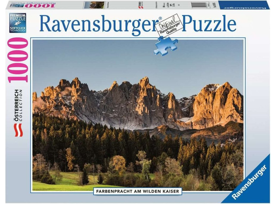 RAVENSBURGER Puzzle Barevný Wilder Kaiser, Rakousko 1000 dílků