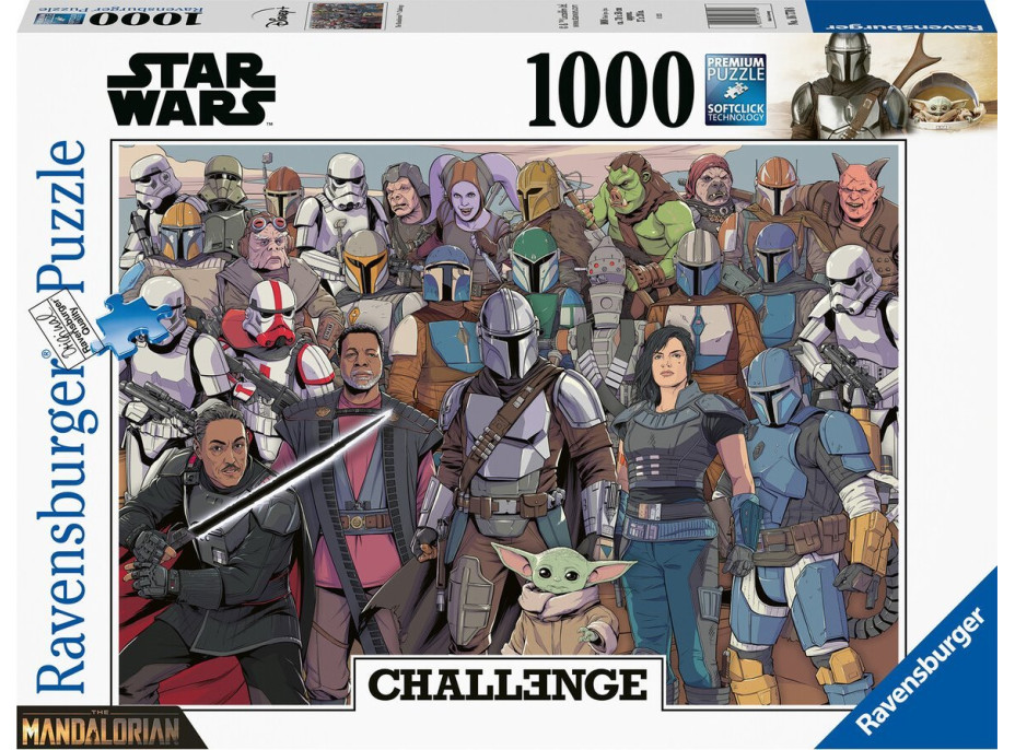 RAVENSBURGER Puzzle Challenge: Star Wars Baby Yoda 1000 dílků