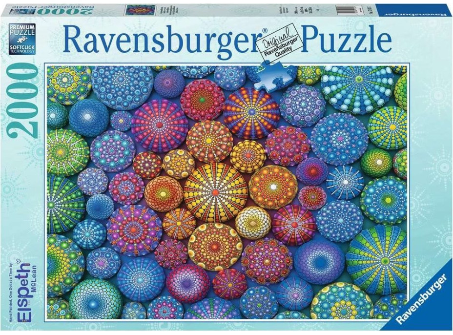 RAVENSBURGER Puzzle Duhové mandaly 2000 dílků