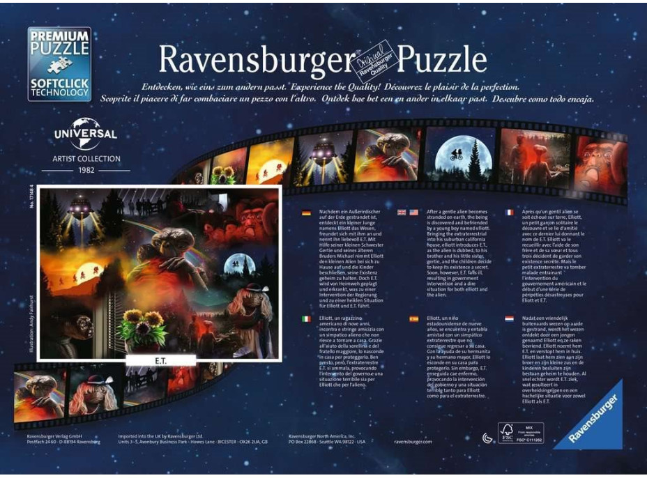 RAVENSBURGER Puzzle E.T. mimozemšťan 1000 dílků