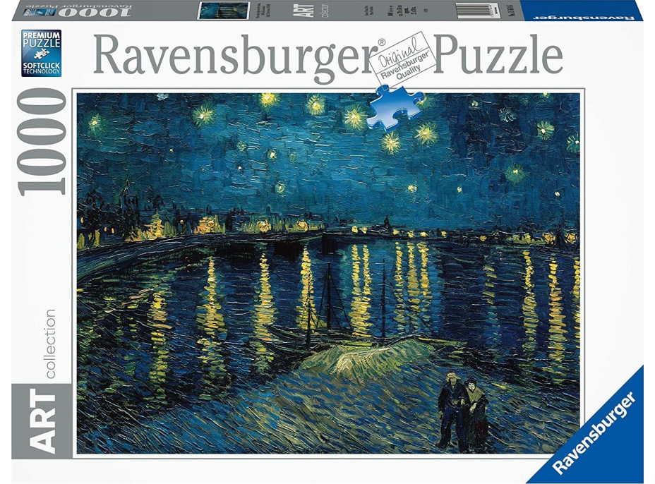 RAVENSBURGER Puzzle Art Collection: Hvězdná noc nad Rhônou 1000 dílků