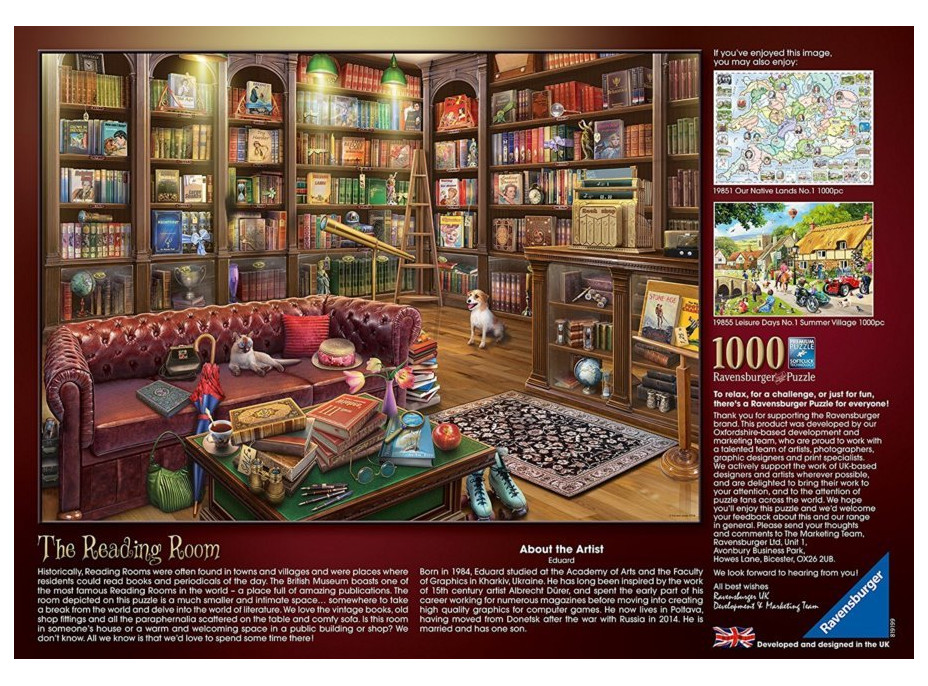 RAVENSBURGER Puzzle Knihovna 1000 dílků