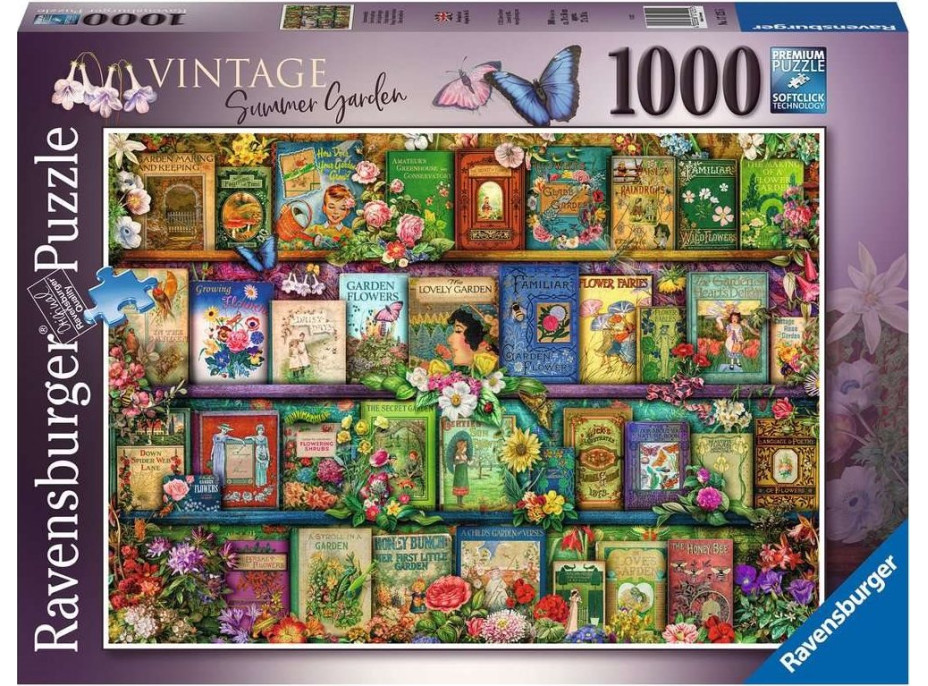 RAVENSBURGER Puzzle Knižní klasika: Letní zahrada 1000 dílků