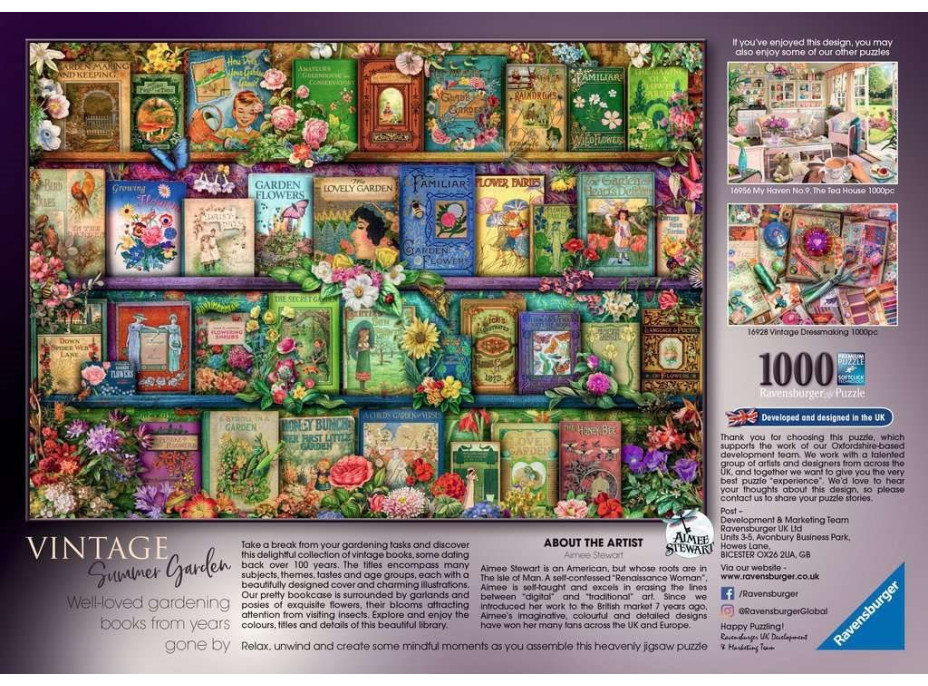 RAVENSBURGER Puzzle Knižní klasika: Letní zahrada 1000 dílků