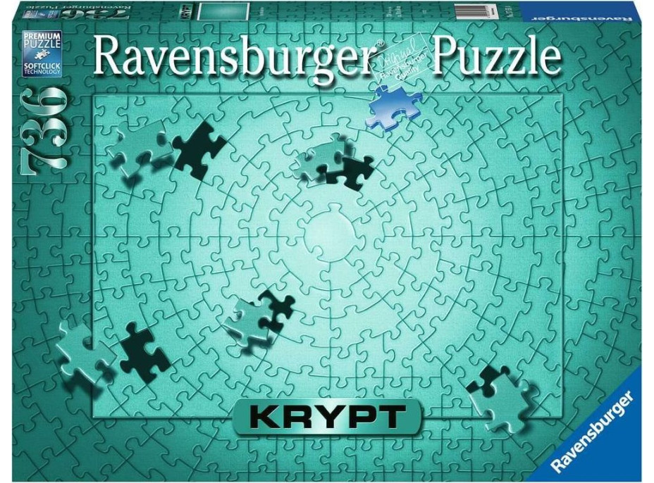 RAVENSBURGER Metalické puzzle Krypt Metallic Mint 736 dílků