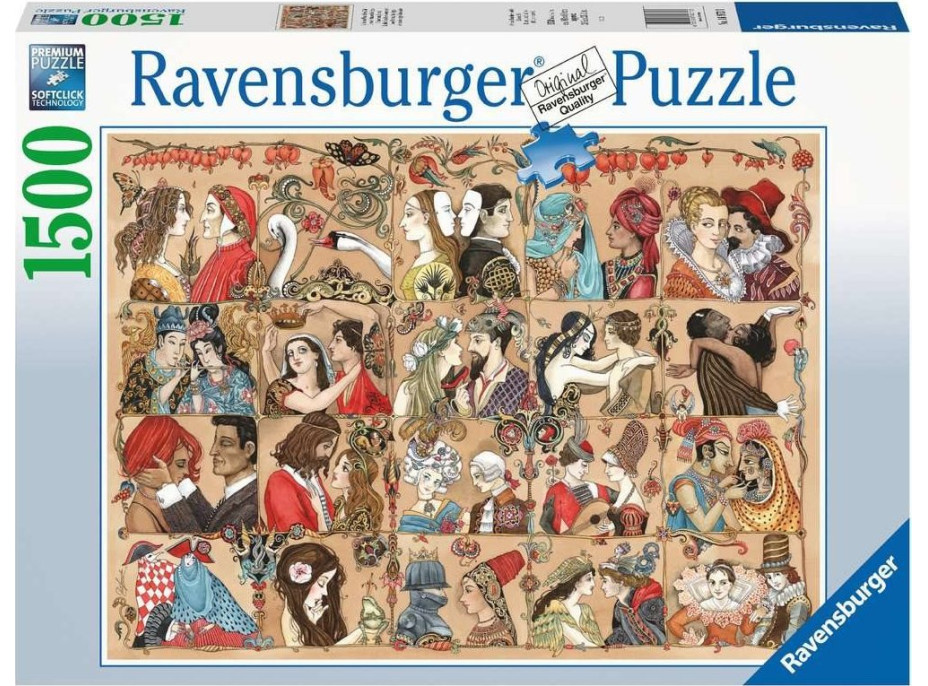 RAVENSBURGER Puzzle Láska v průběhu věků 1500 dílků