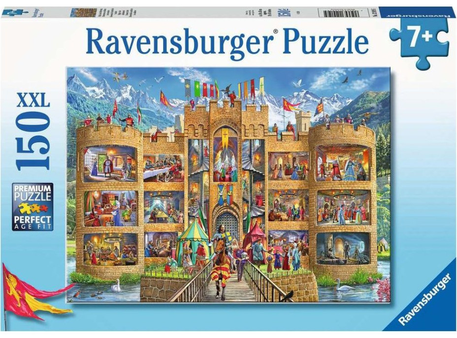 RAVENSBURGER Puzzle Pohled do rytířského hradu XXL 150 dílků