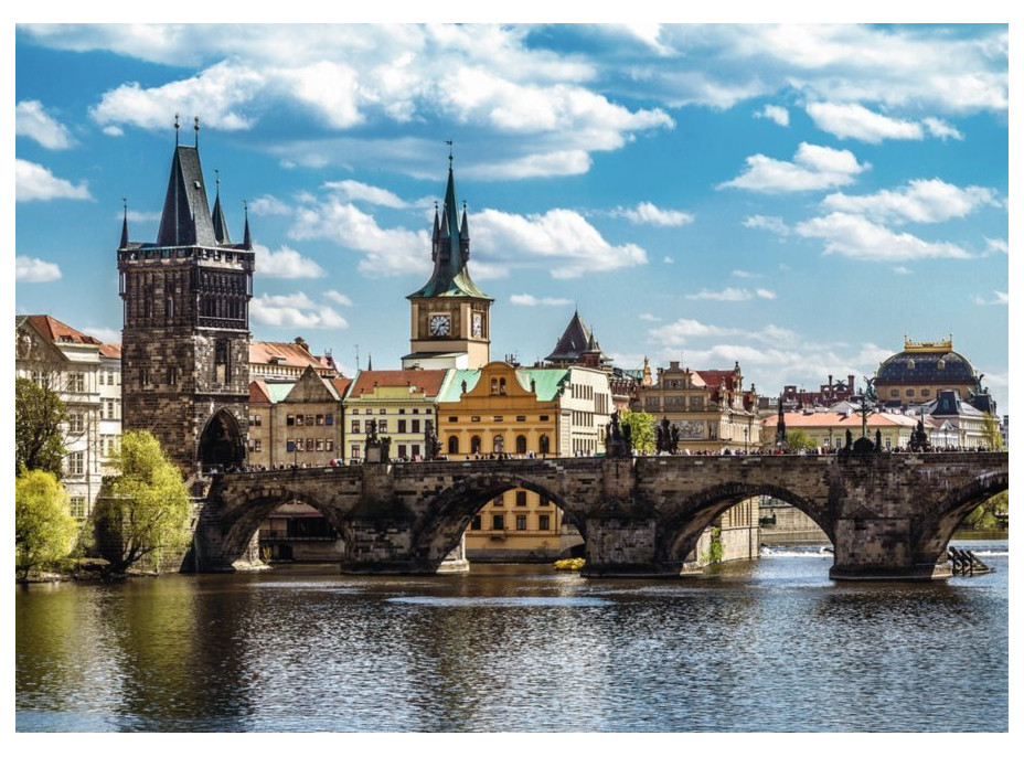 RAVENSBURGER Puzzle Pohled na Karlův most, Praha 1000 dílků