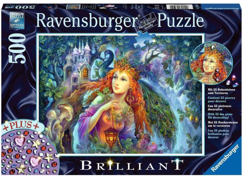 RAVENSBURGER Puzzle s drahokamy Vílí prach 500 dílků