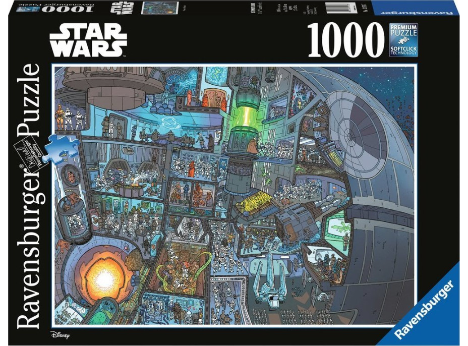 RAVENSBURGER Puzzle Star Wars: Kde je Žvejkal? 1000 dílků