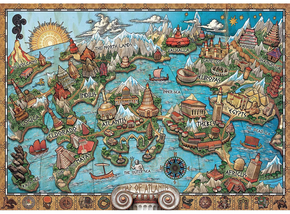 RAVENSBURGER Puzzle Tajemná Atlantida 1000 dílků