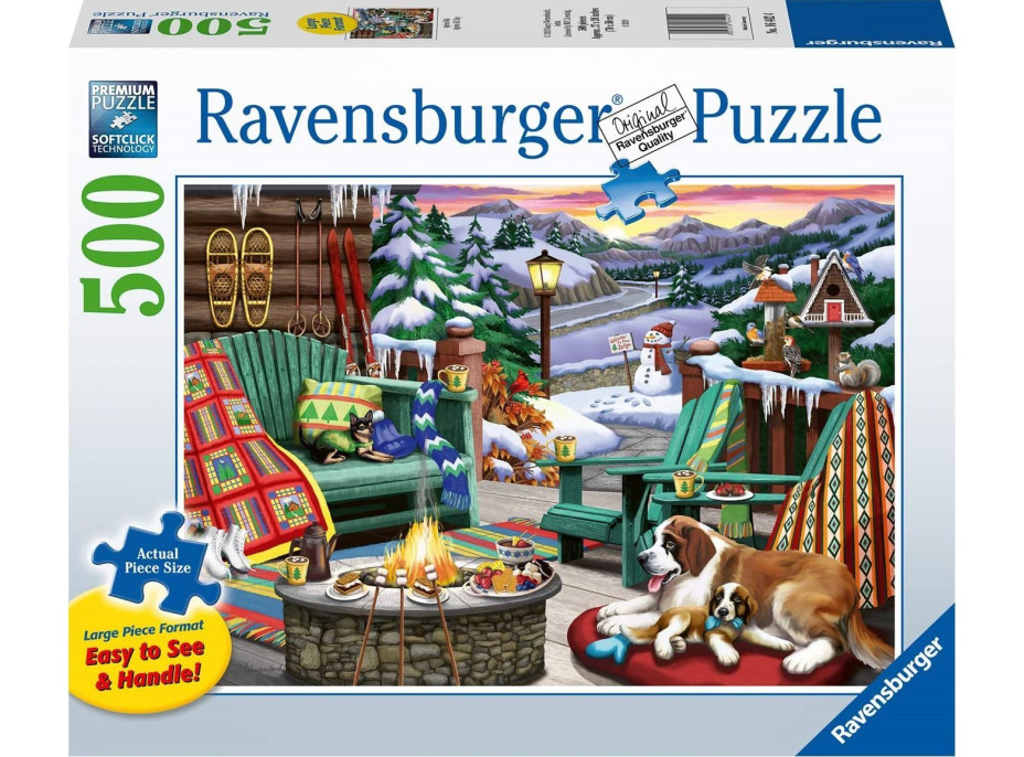 RAVENSBURGER Puzzle Útulná místa: Po celém dnu XXL 500 dílků