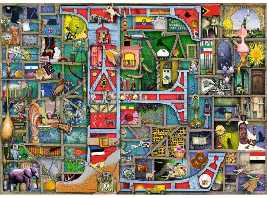 RAVENSBURGER Puzzle Úžasná abeceda - písmeno E 1000 dílků