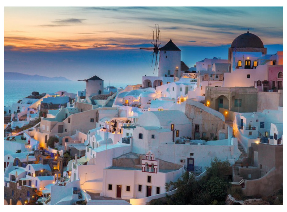 RAVENSBURGER Puzzle Večer v Santorini 1000 dílků