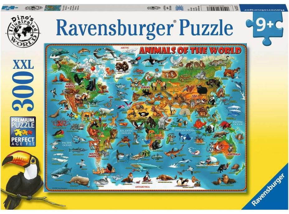 RAVENSBURGER Puzzle Zvířata světa XXL 300 dílků