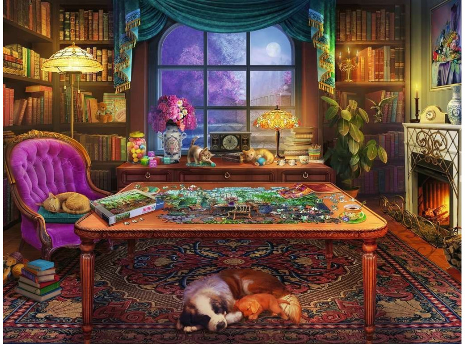 RAVENSBURGER Puzzle Útulná místa: Pro skládání puzzle XL 750 dílků