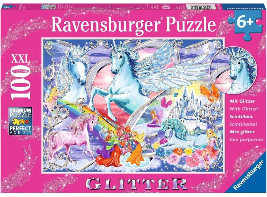 RAVENSBURGER Třpytivé puzzle Koňské snění XXL 100 dílků