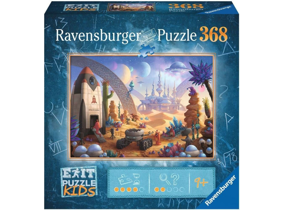 RAVENSBURGER Únikové EXIT puzzle Kids Vesmírná mise 368 dílků