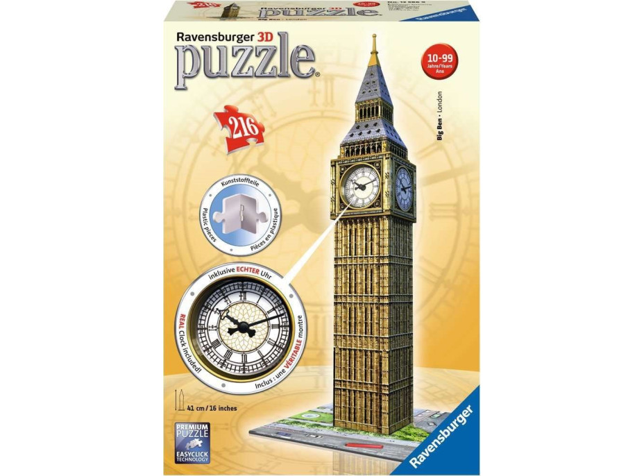 RAVENSBURGER 3D puzzle Big Ben s hodinami 216 dílků