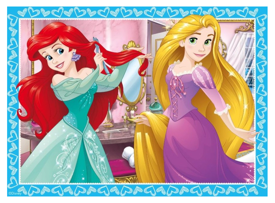 RAVENSBURGER Puzzle Disney Princezny: Láskyplná péče 4v1 (12,16,20,24 dílků)