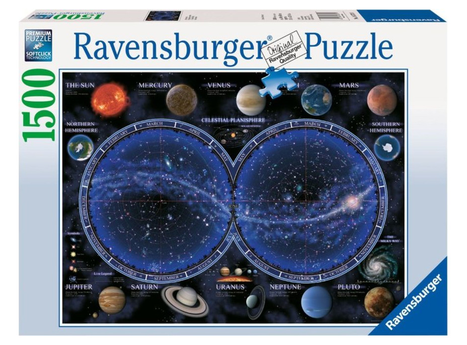 RAVENSBURGER Puzzle Hvězdná mapa oblohy 1500 dílků