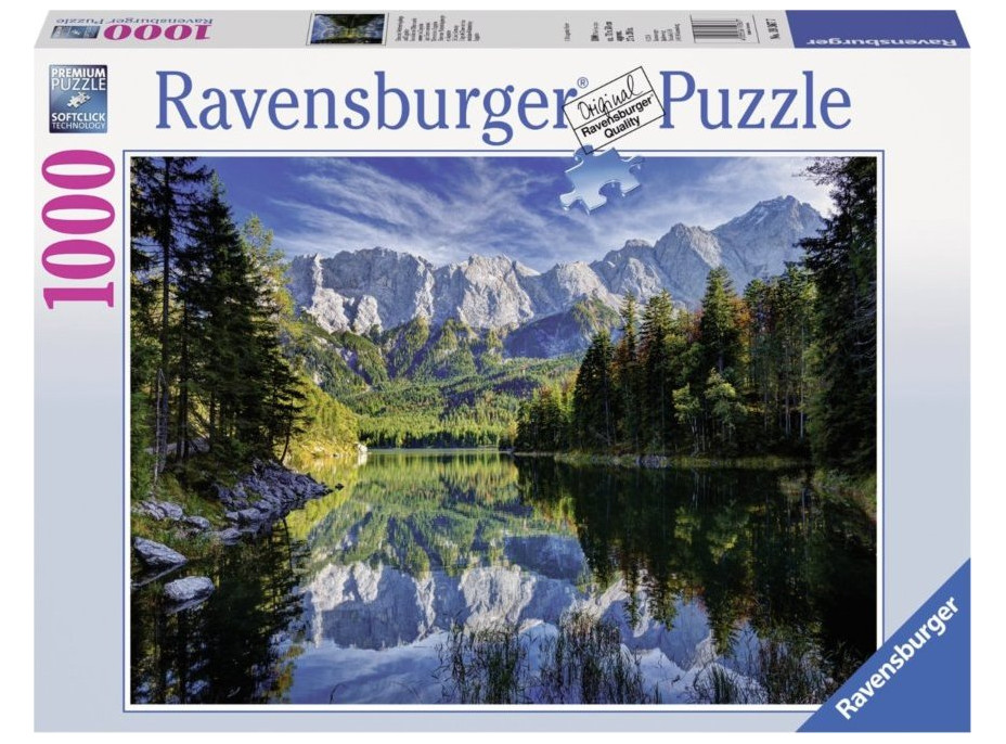 RAVENSBURGER Puzzle Jezero Eibsee, Zugspitze 1000 dílků