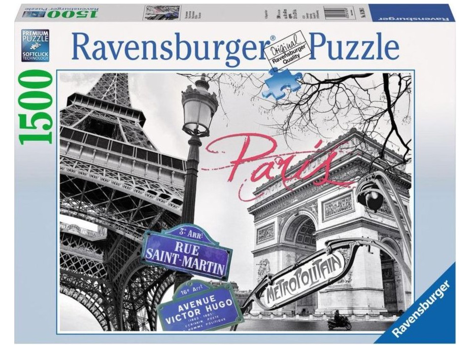 RAVENSBURGER Puzzle Paříž, má láska 1500 dílků