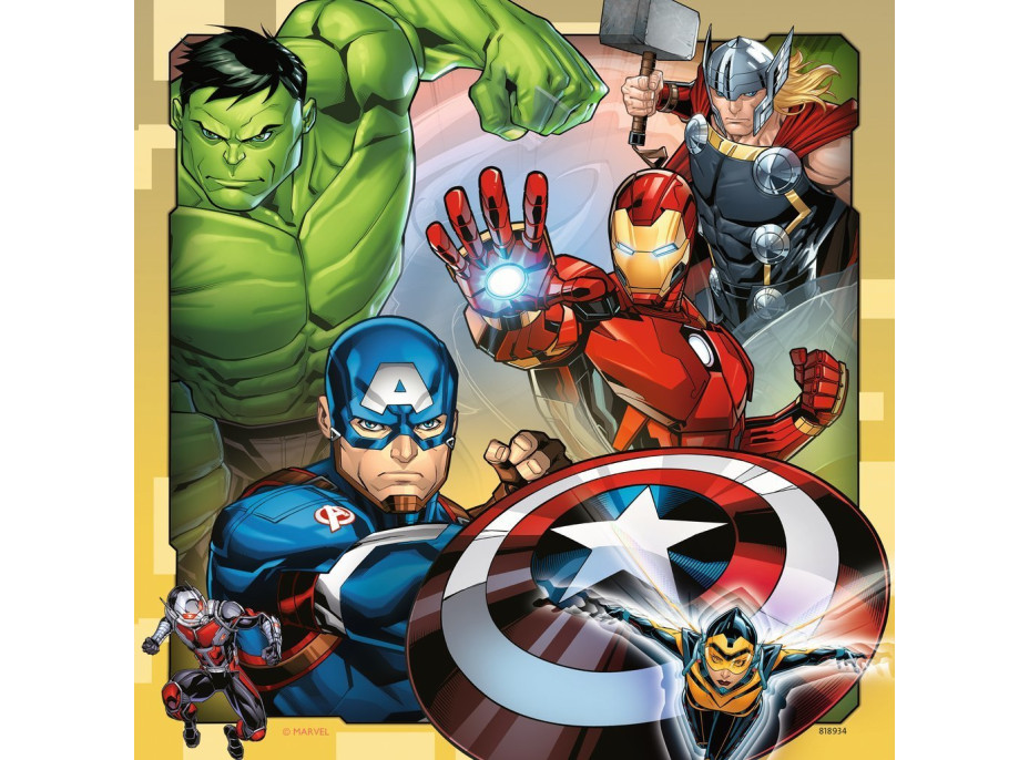 RAVENSBURGER Puzzle Avengers 3x49 dílků