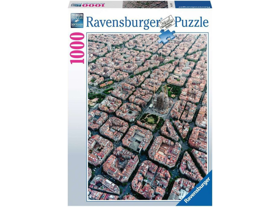 RAVENSBURGER Puzzle Barcelona shora 1000 dílků