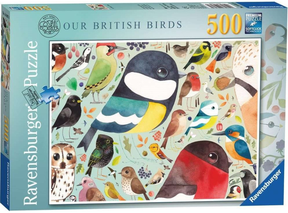 RAVENSBURGER Puzzle Britští ptáci 500 dílků