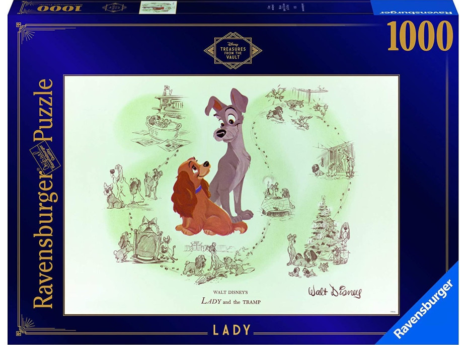 RAVENSBURGER Puzzle Disney poklady z trezoru č.1: Lady 1000 dílků