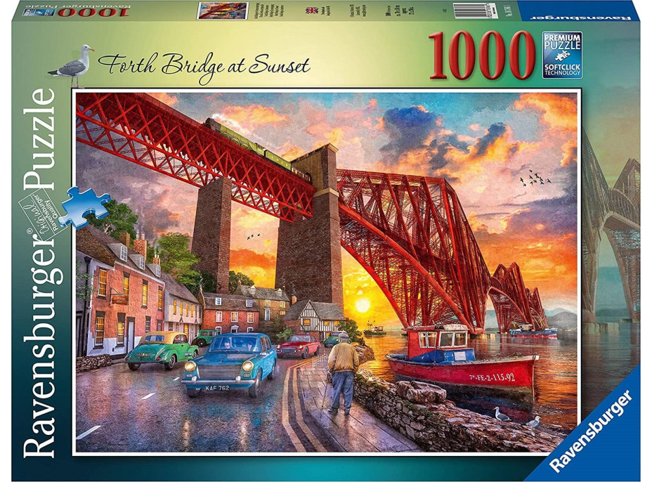 RAVENSBURGER Puzzle Forth Bridge při západu slunce, Skotsko 1000 dílků