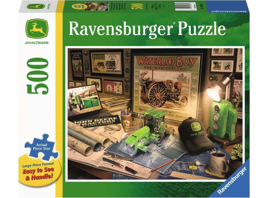 RAVENSBURGER Puzzle John Deere: Pracovní stůl XXL 500 dílků