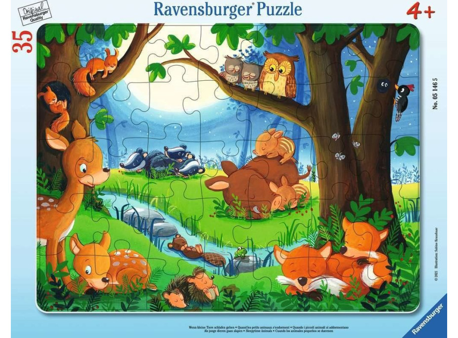 RAVENSBURGER Puzzle Když jdou všichni spát 35 dílků