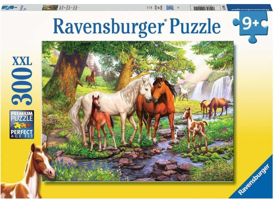 RAVENSBURGER Puzzle Koně u řeky XXL 300 dílků