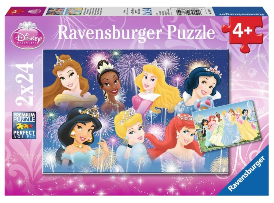 RAVENSBURGER Puzzle Krásné princezny 2x24 dílků