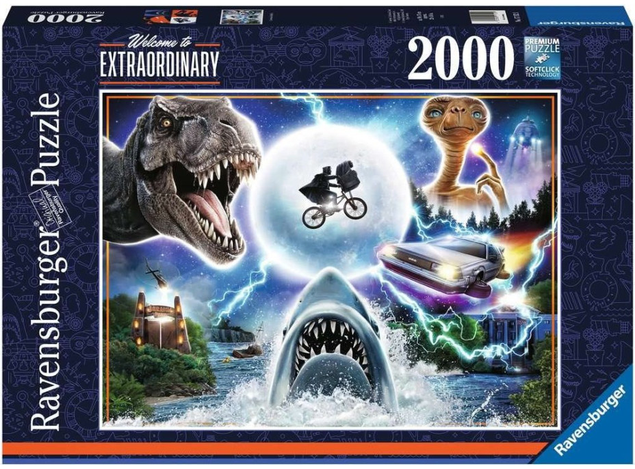 RAVENSBURGER Puzzle Kultovní filmy Universal Amblin 2000 dílků