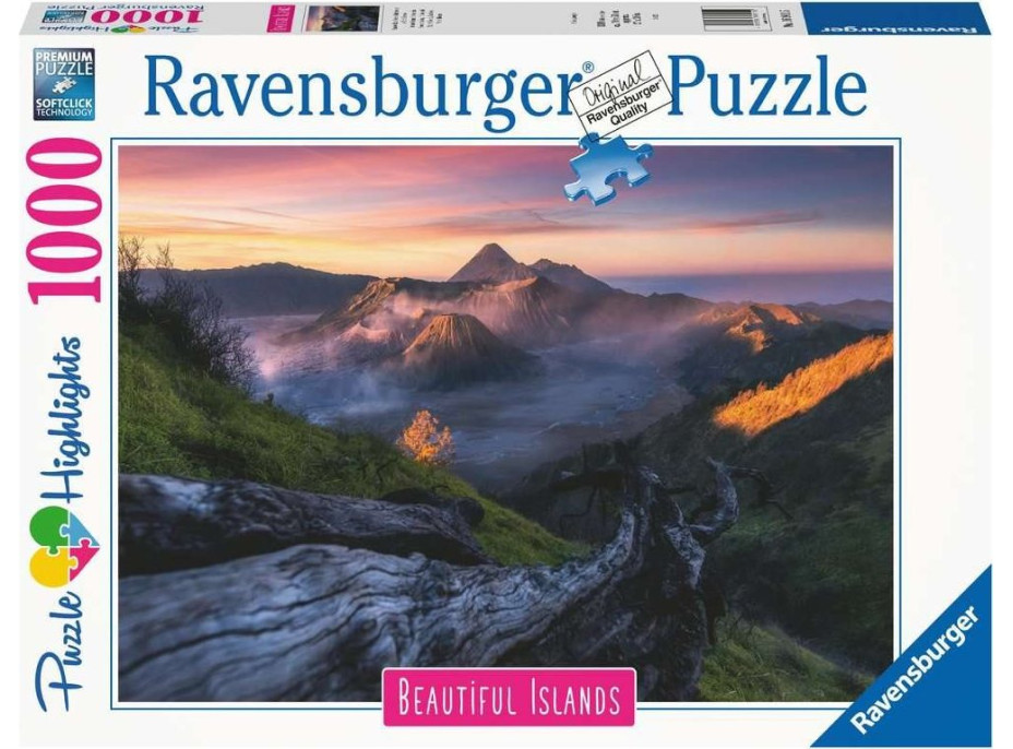 RAVENSBURGER Puzzle Nádherné ostrovy: Hora Bromo, Jáva 1000 dílků