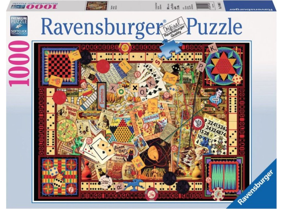 RAVENSBURGER Puzzle Nostalgické hry 1000 dílků