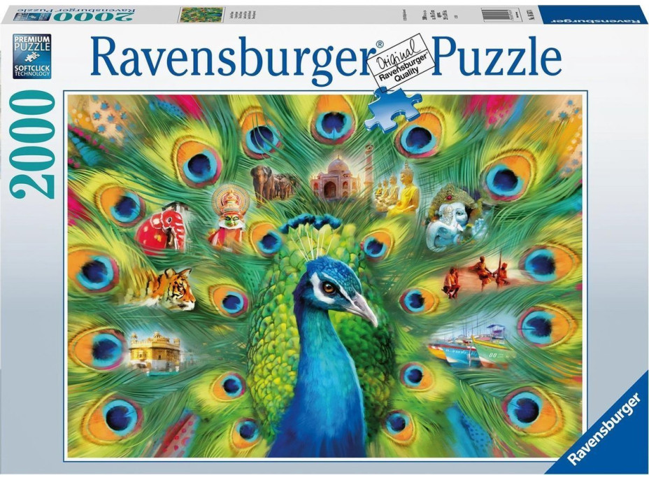 RAVENSBURGER Puzzle Země pávů 2000 dílků