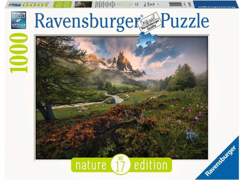 RAVENSBURGER Puzzle Clarée Vallée, Alpy 1000 dílků