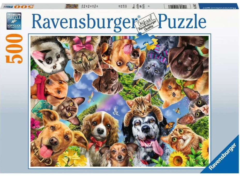 RAVENSBURGER Puzzle Psí selfie 500 dílků