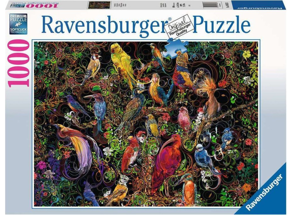 RAVENSBURGER Puzzle Ptáci v umění 1000 dílků