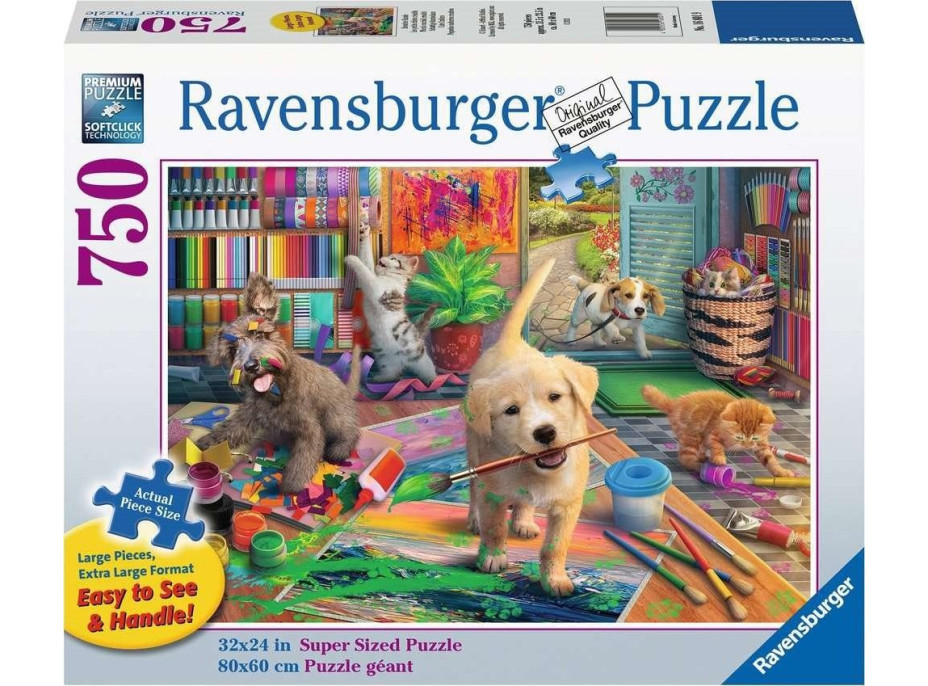 RAVENSBURGER Puzzle Roztomilí umělci XL 750 dílků