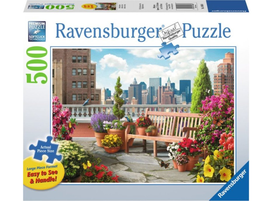 RAVENSBURGER Puzzle Zahrada na střeše XXL 500 dílků