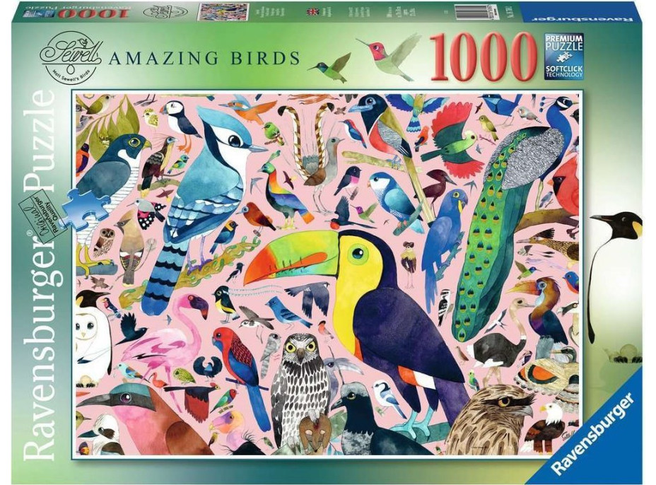 RAVENSBURGER Puzzle Úžasní ptáci 1000 dílků