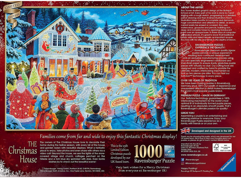 RAVENSBURGER Puzzle Vánoční dům 1000 dílků