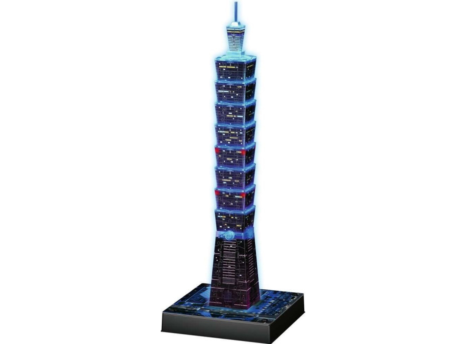 RAVENSBURGER Svítící 3D puzzle Noční edice Taipei 101, Taiwan 216 dílků